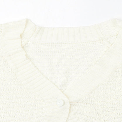 Womens UK Size L BM Ivory Cardigan Jumper