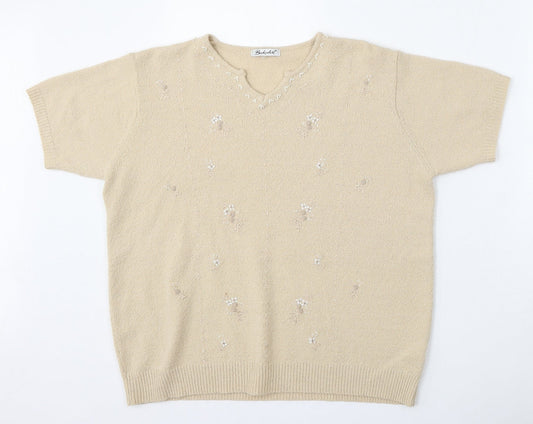 Womens UK Size 14 Berkertex Beige Pullover Jumper
