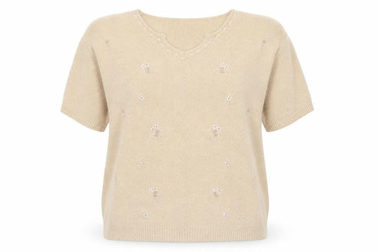 Womens UK Size 14 Berkertex Beige Pullover Jumper