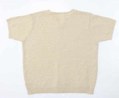 Womens UK Size 14 Berkertex Beige Pullover Jumper