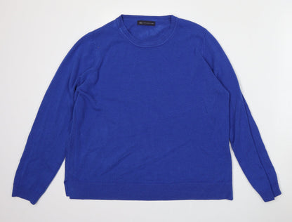 Womens UK Size L Marks Blue Pullover Jumper
