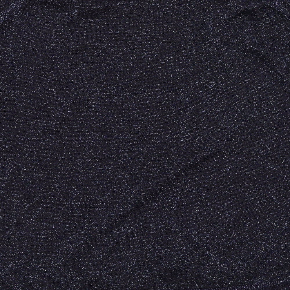 M&S Womens Purple  Viscose Basic Blouse Size 18 Round Neck