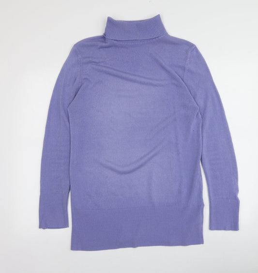 BHS Womens Purple Roll Neck  Acrylic Pullover Jumper Size 12