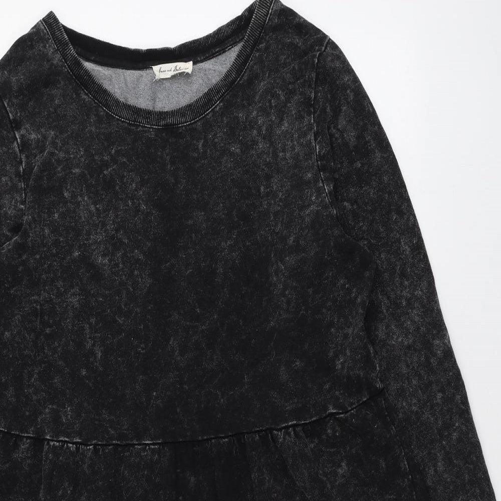 Love and... Womens Black  Cotton Trapeze & Swing  Size 10  Round Neck