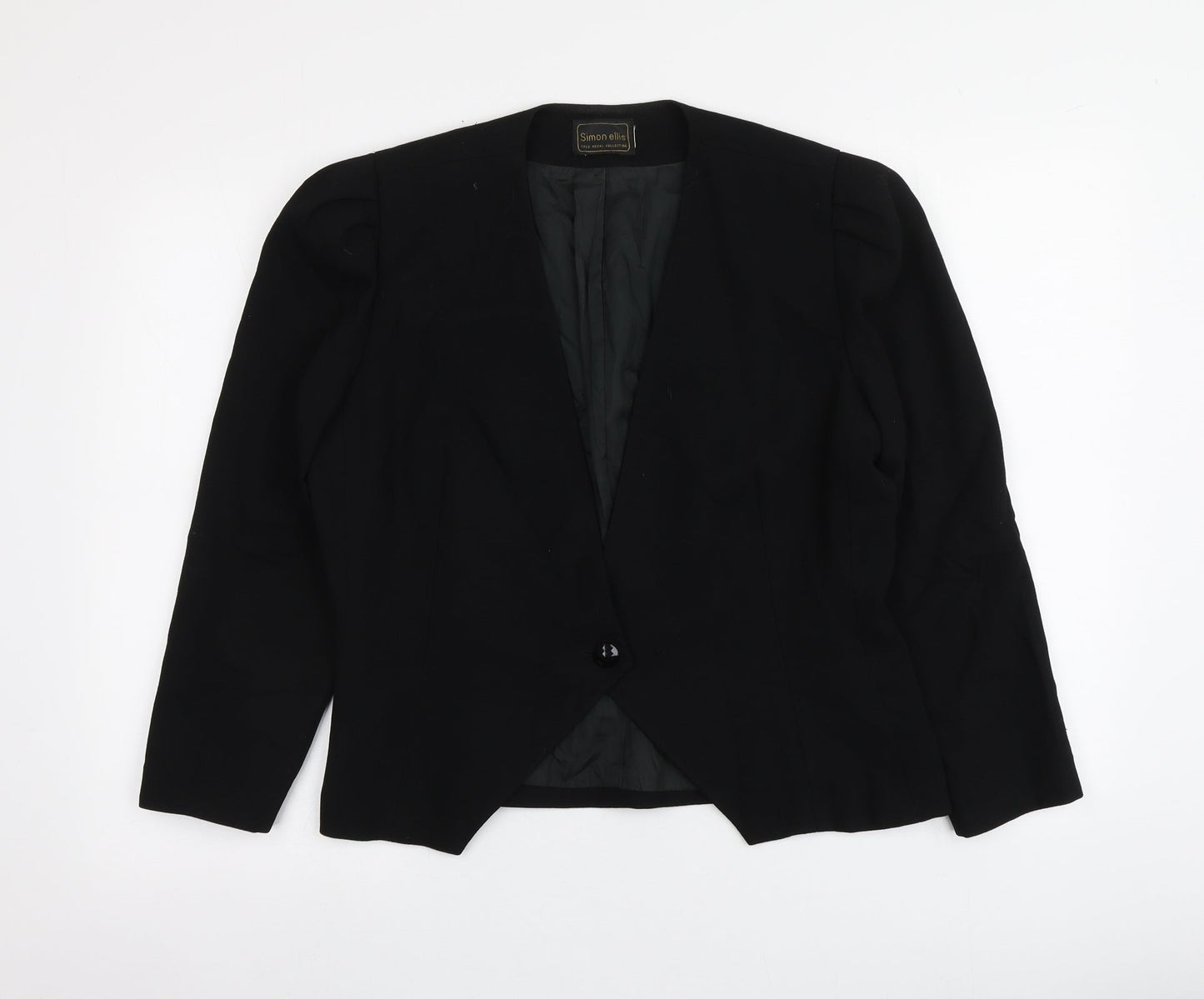Simon Ellis Womens Black   Jacket  Size 8