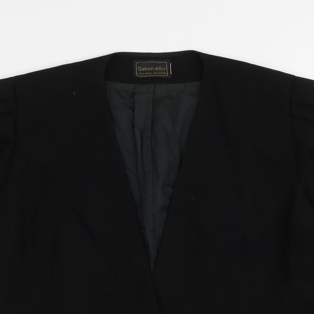 Simon Ellis Womens Black   Jacket  Size 8