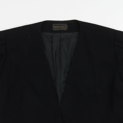 Simon Ellis Womens Black   Jacket  Size 8