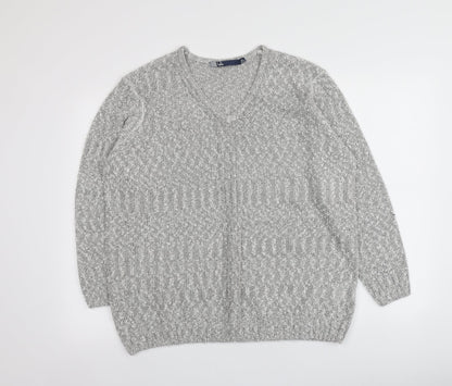 Womens UK Size XL Isle Grey Pullover Jumper