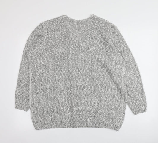 Womens UK Size XL Isle Grey Pullover Jumper