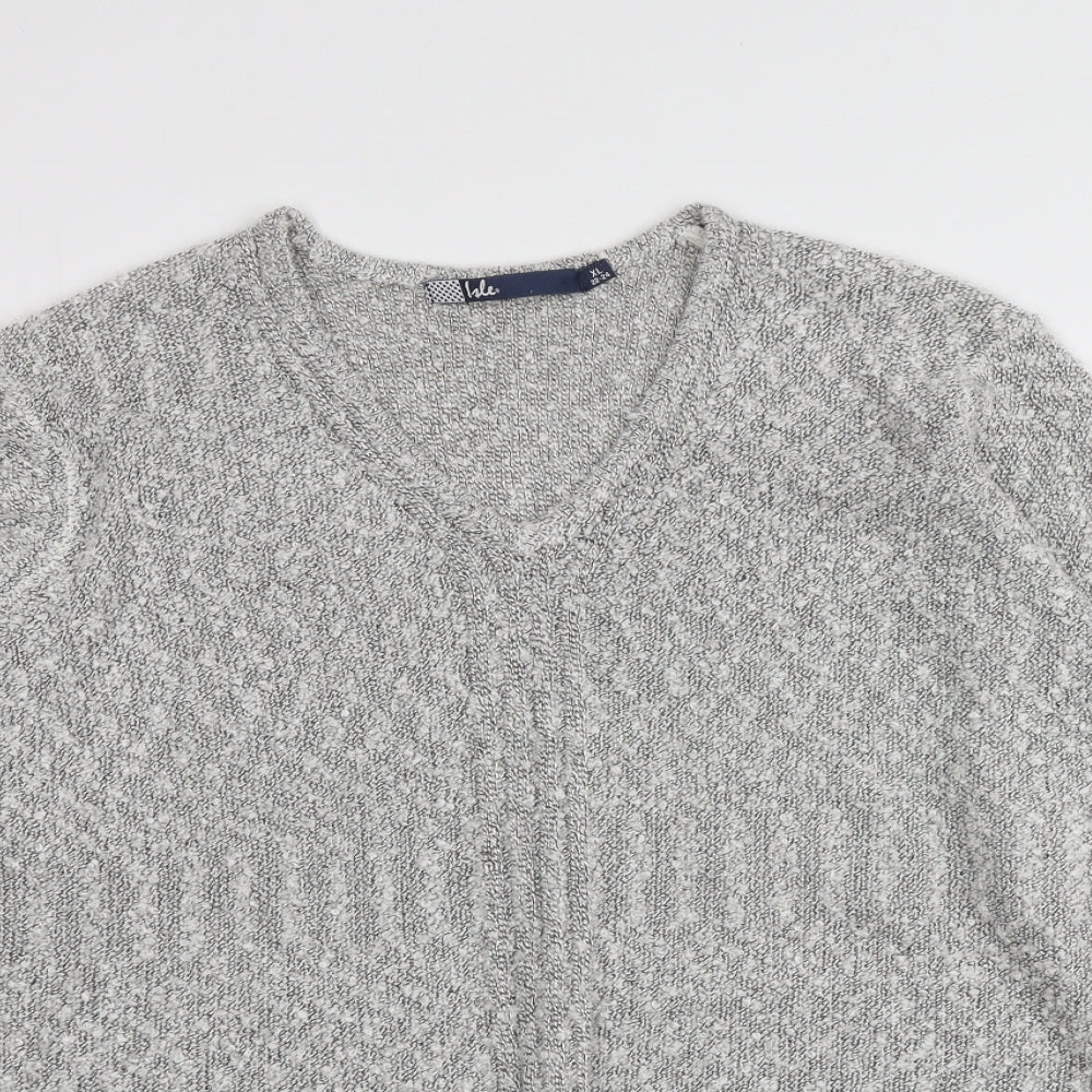 Womens UK Size XL Isle Grey Pullover Jumper