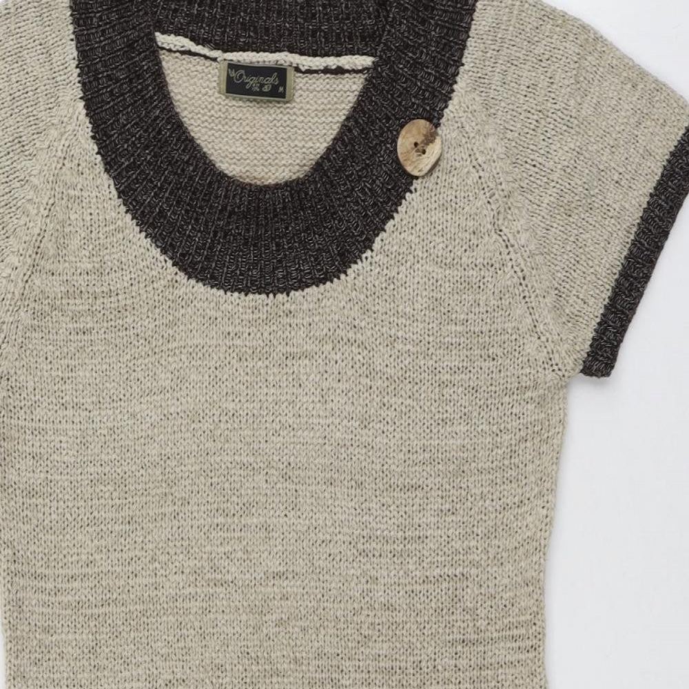 Womens UK Size M Originals Beige Pullover Jumper