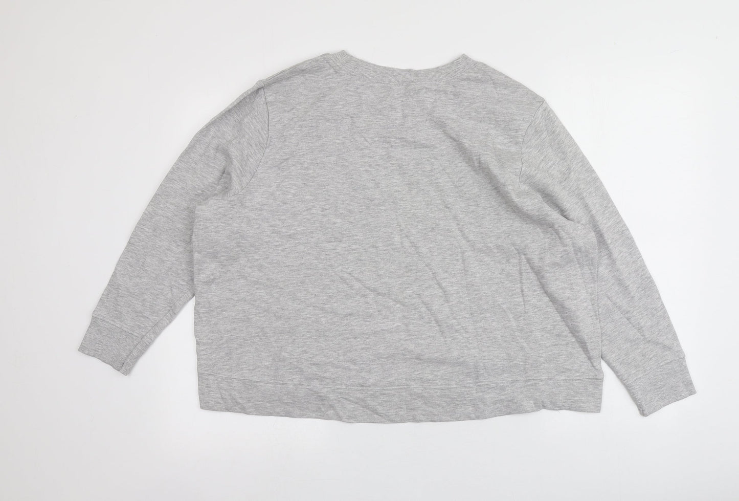 TU Womens Grey Animal Print Cotton Pullover Sweatshirt Size 20