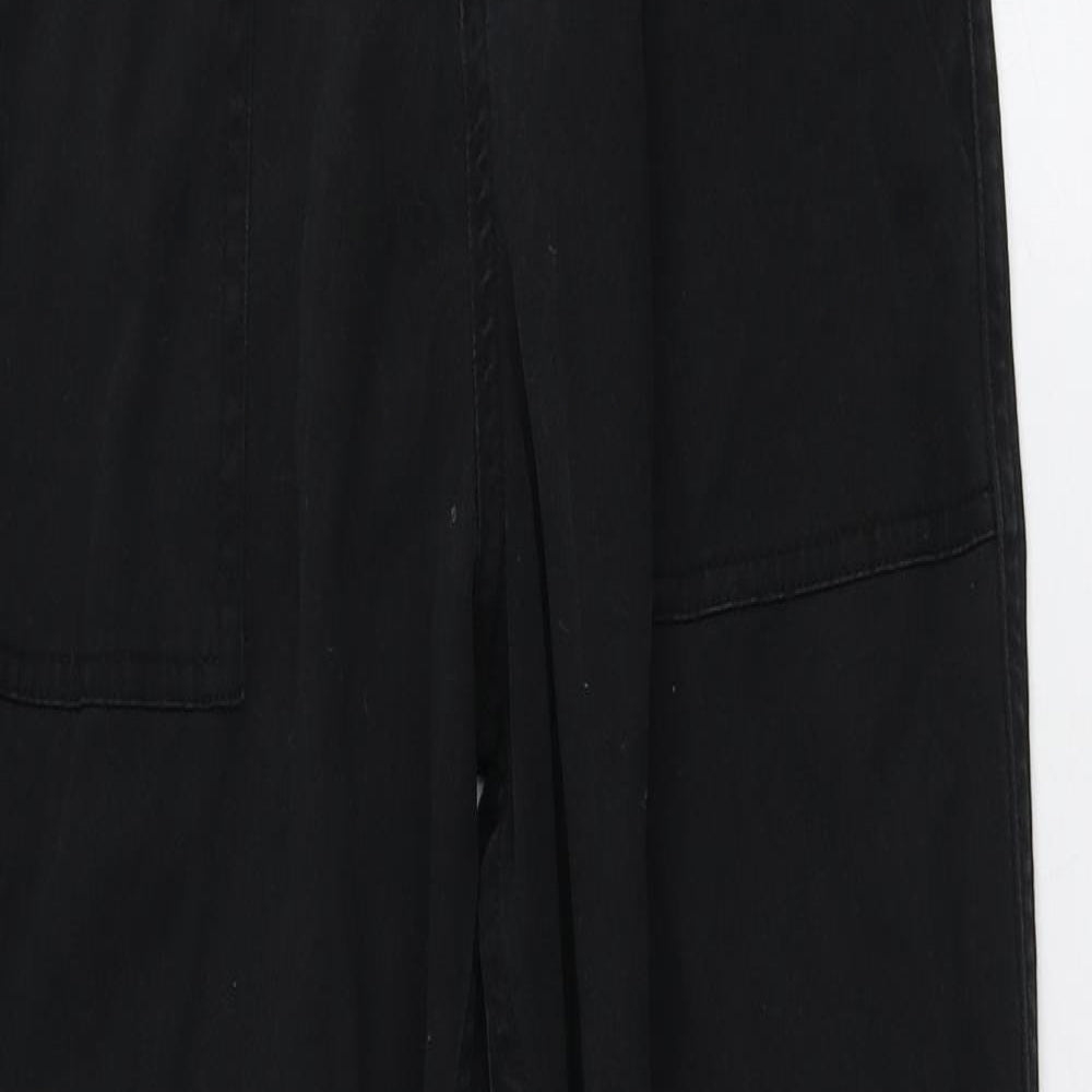Womens UK Size 34 Topshop Regular Fit  Black Trousers