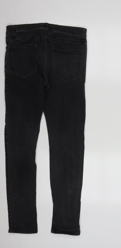 Mens UK Size 32 in Topman Regular Fit Skinny Black Jeans