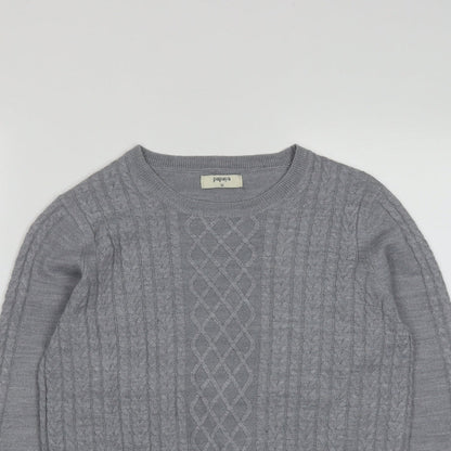 Womens UK Size 10 Papaya Grey Pullover Jumper