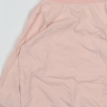 WinZero Girls Pink  Cotton Basic Casual Size 5 Years Round Neck  -  Unicorn Print