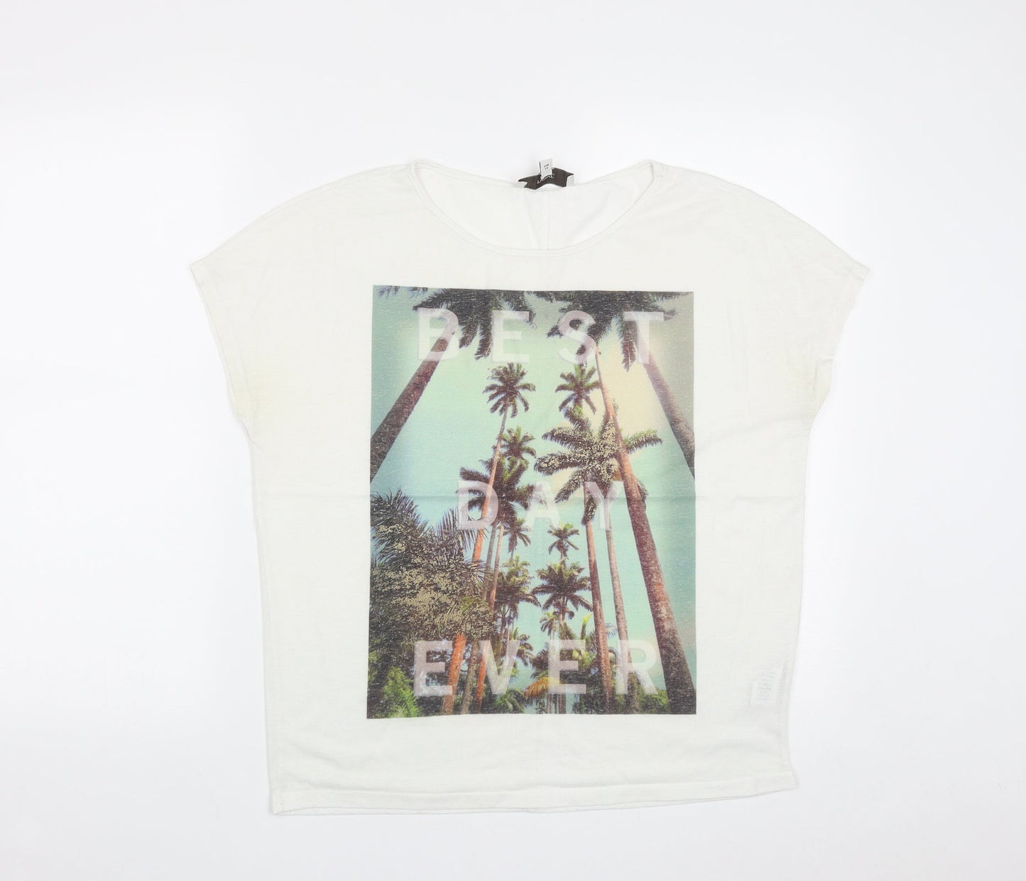 Womens UK Size 6 NEXT White Basic T-Shirt