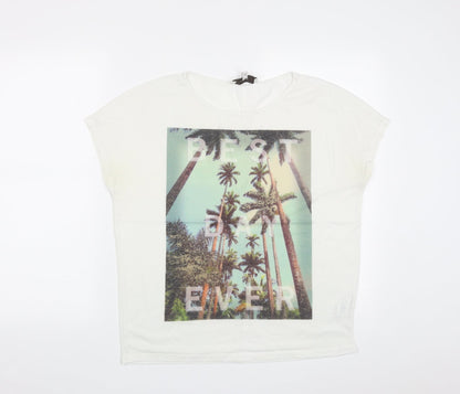 Womens UK Size 6 NEXT White Basic T-Shirt