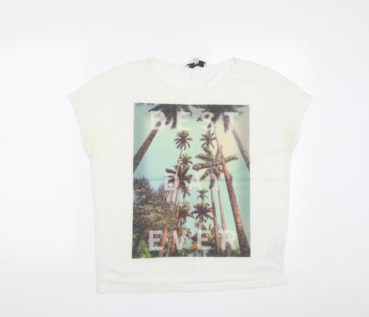 Womens UK Size 6 NEXT White Basic T-Shirt