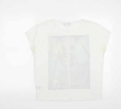 Womens UK Size 6 NEXT White Basic T-Shirt