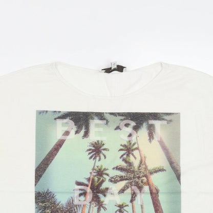 Womens UK Size 6 NEXT White Basic T-Shirt