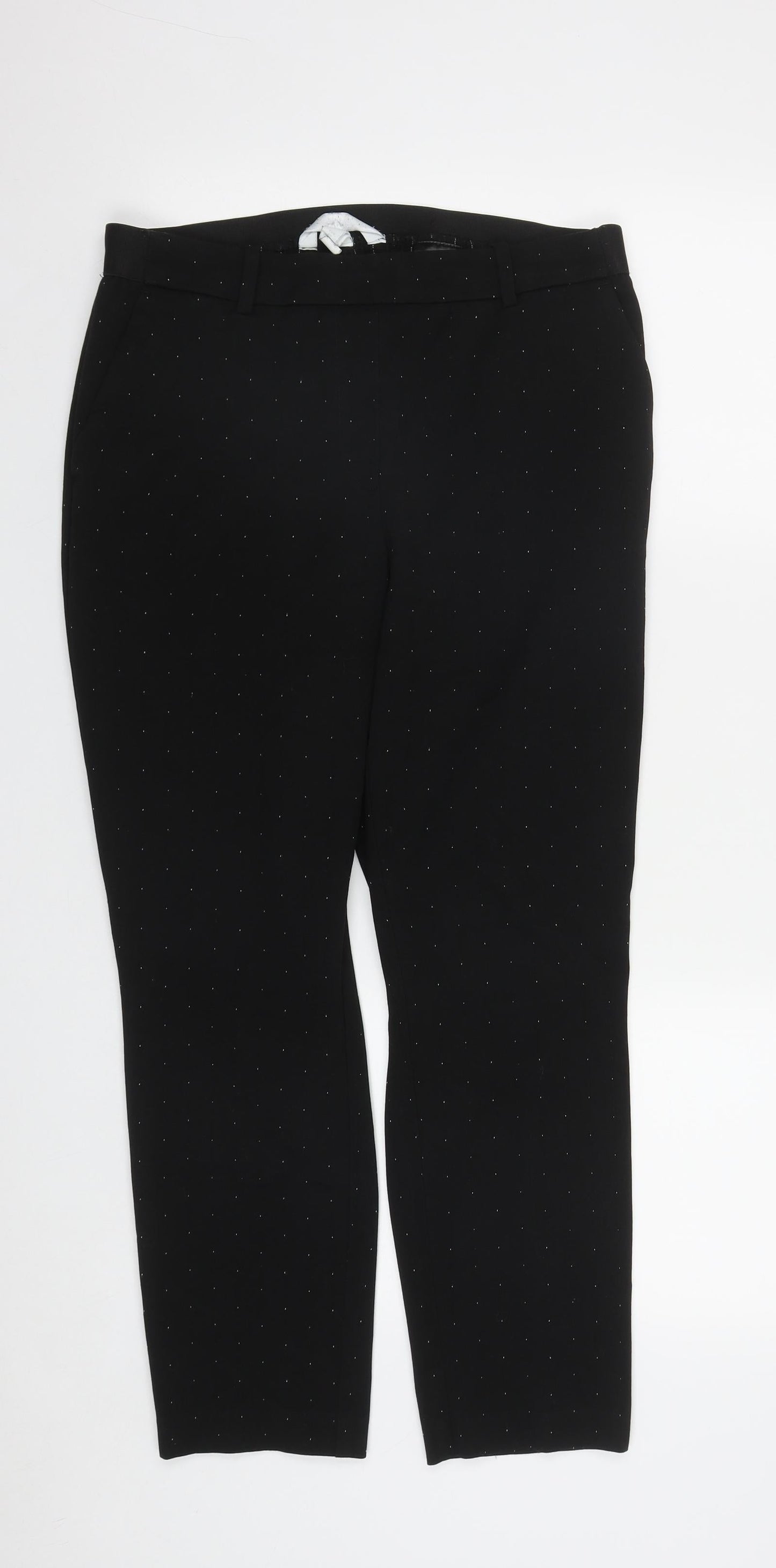 Womens UK Size 12 H&M Regular Fit  Black Trousers