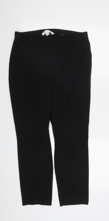 Womens UK Size 12 H&M Regular Fit  Black Trousers
