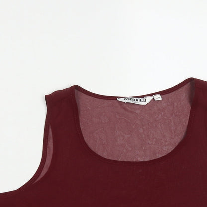 New Look Girls Red  Polyester Cropped Tank Size 12-13 Years Round Neck