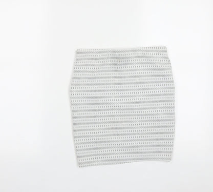 Primark Womens White Geometric Polyester A-Line Skirt Size 6