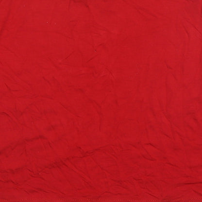 PRETTYLITTLETHING Womens Red  Viscose A-Line Skirt Size 6