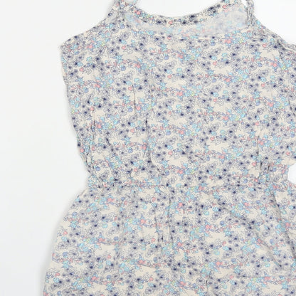 New Look Girls Multicoloured Floral Viscose Leotard One-Piece Size 13 Years  Button