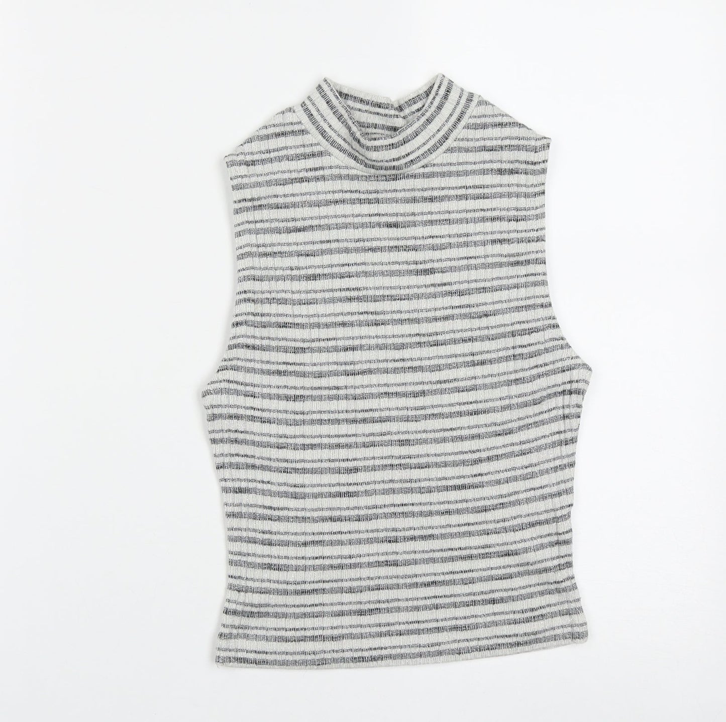 Womens UK Size 8 New Look Grey Basic Tank