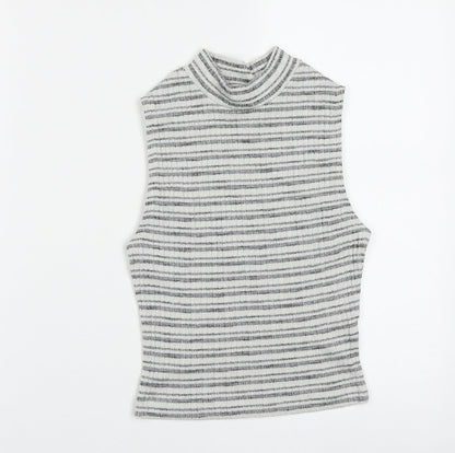 Womens UK Size 8 New Look Grey Basic Tank