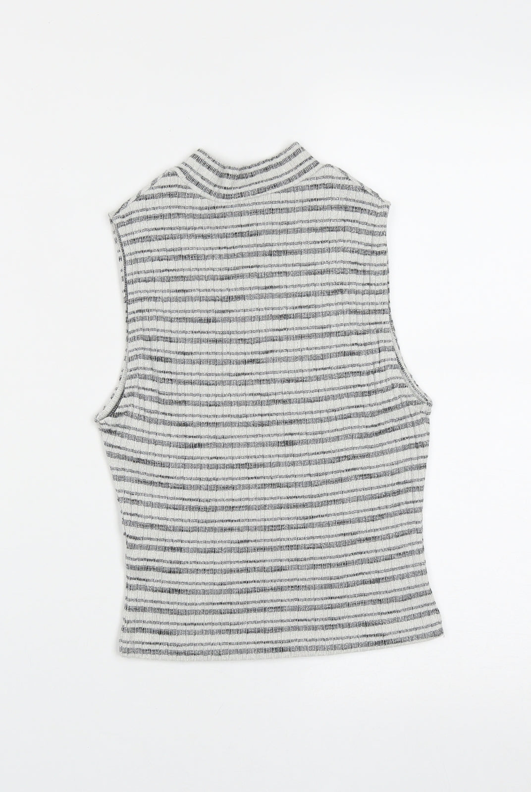 Womens UK Size 8 New Look Grey Basic Tank
