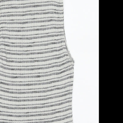 Womens UK Size 8 New Look Grey Basic Tank