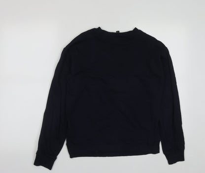 H&M Womens Blue Striped Cotton Pullover Sweatshirt Size XS