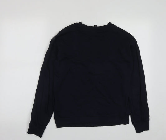 H&M Womens Blue Striped Cotton Pullover Sweatshirt Size XS