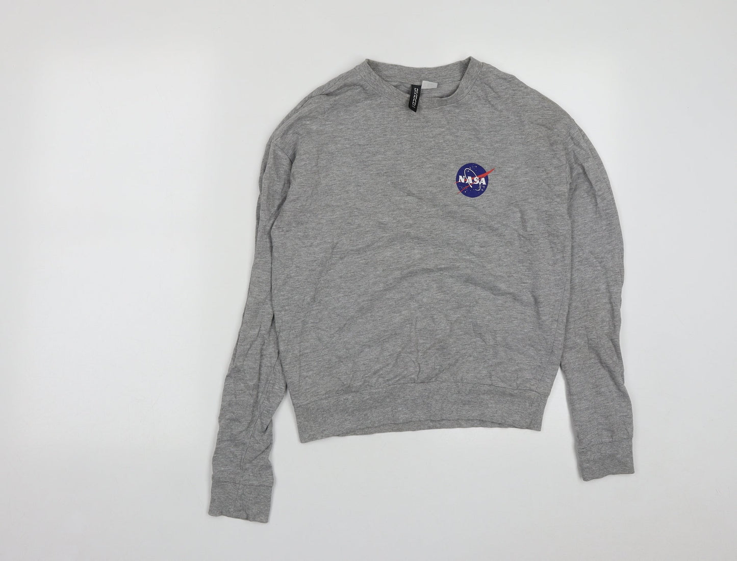 H&M Womens Grey  Cotton Pullover Sweatshirt Size XS   - NASA