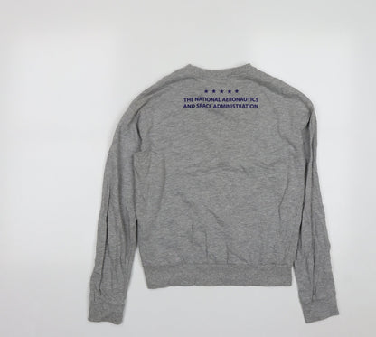 H&M Womens Grey  Cotton Pullover Sweatshirt Size XS   - NASA