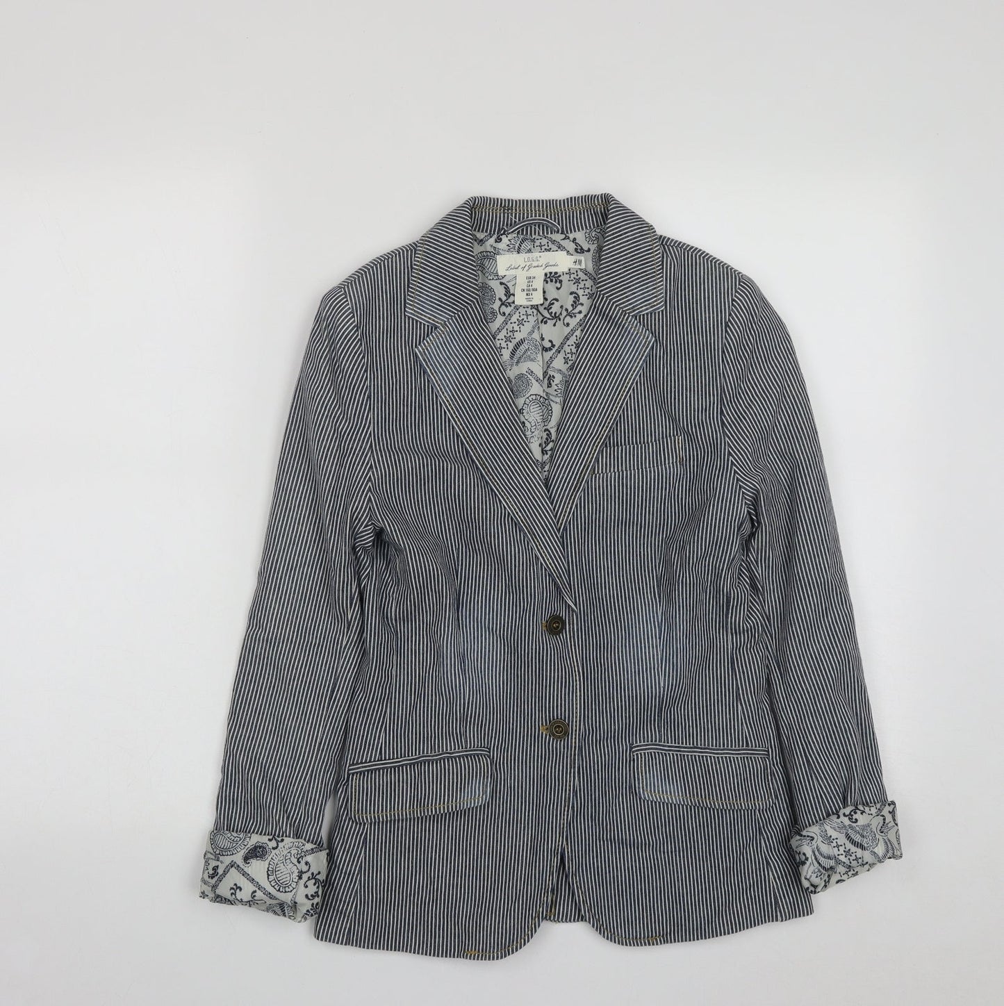 Womens UK Size 6 H&M Black Jacket