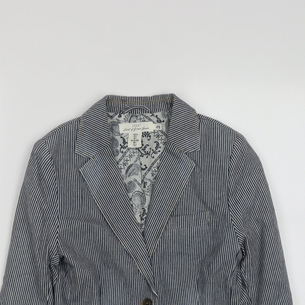 Womens UK Size 6 H&M Black Jacket