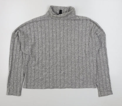 Womens UK Size L New Look Grey Pullover Jumper