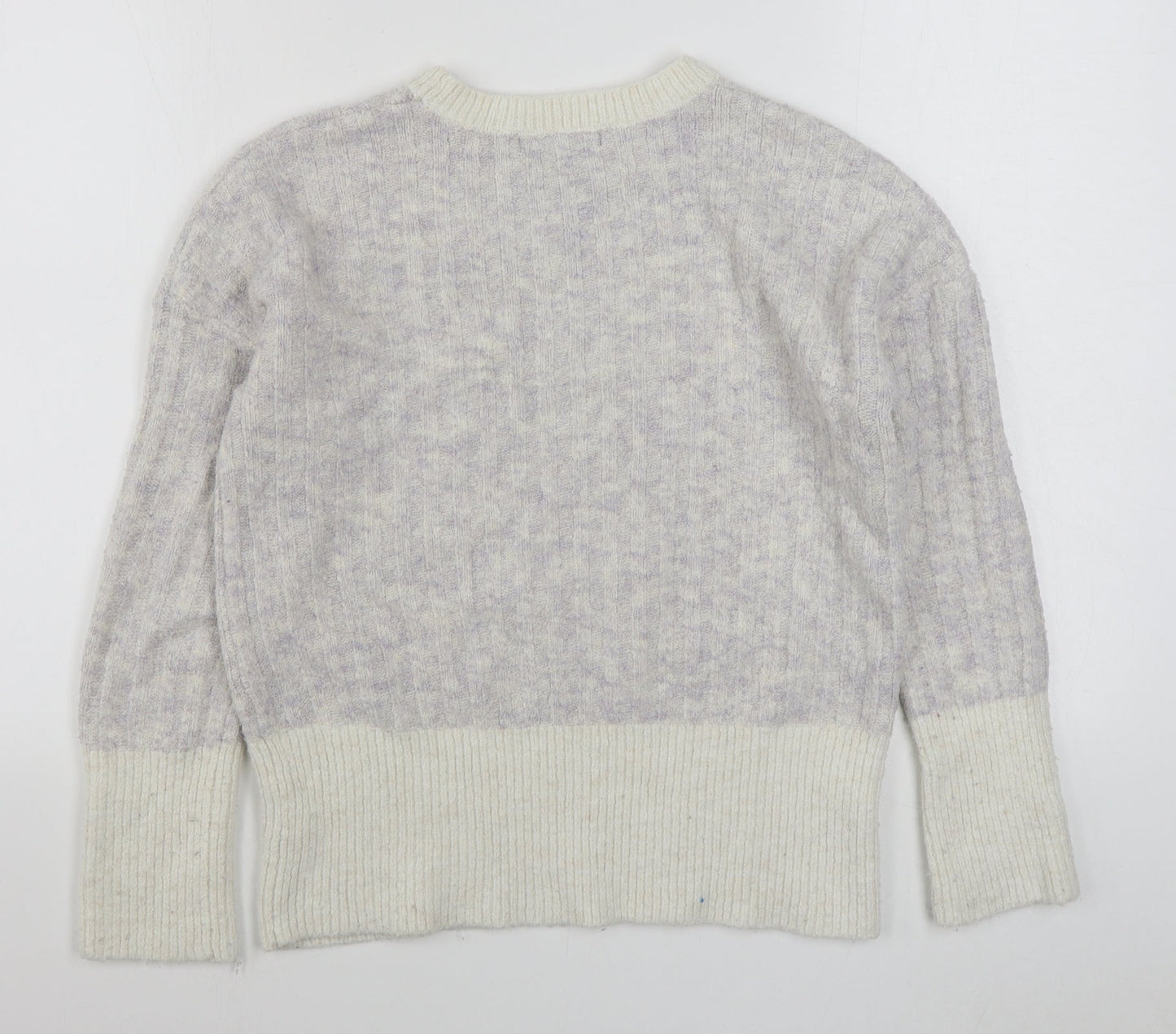 Primark Womens Purple Round Neck  Acrylic Pullover Jumper Size M