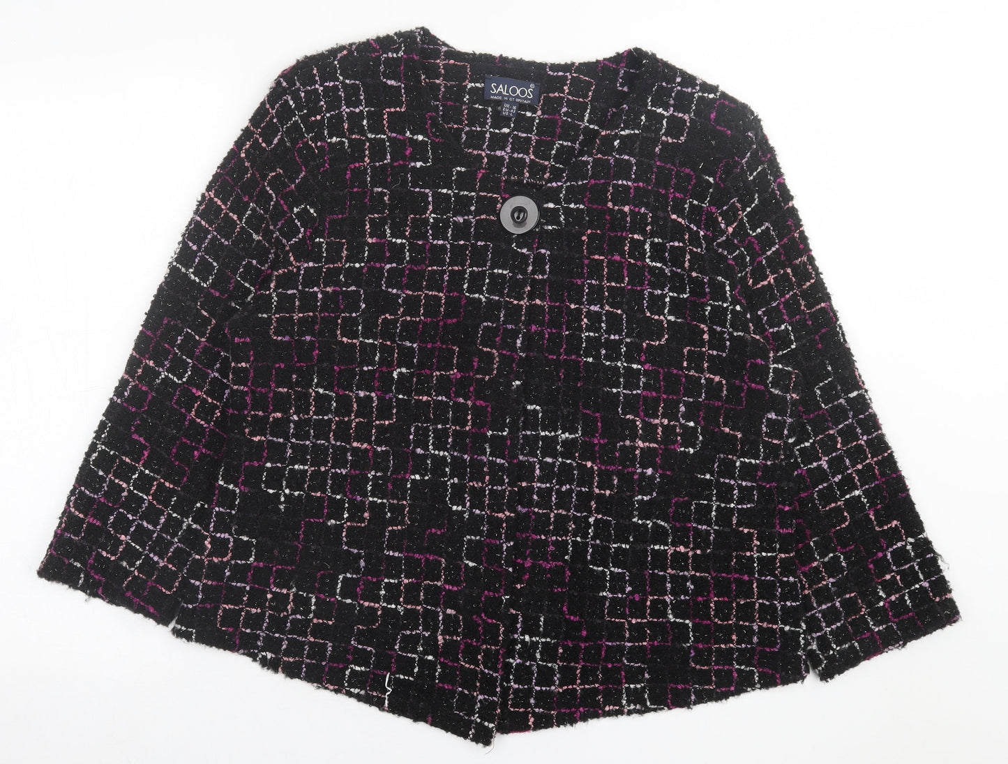 Womens UK Size 16 Saloos Purple Cardigan Jumper