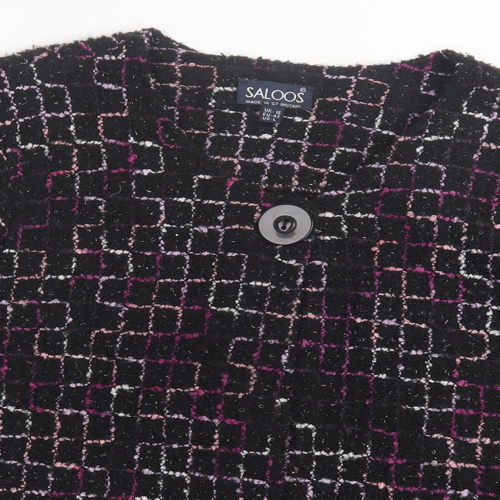 Womens UK Size 16 Saloos Purple Cardigan Jumper