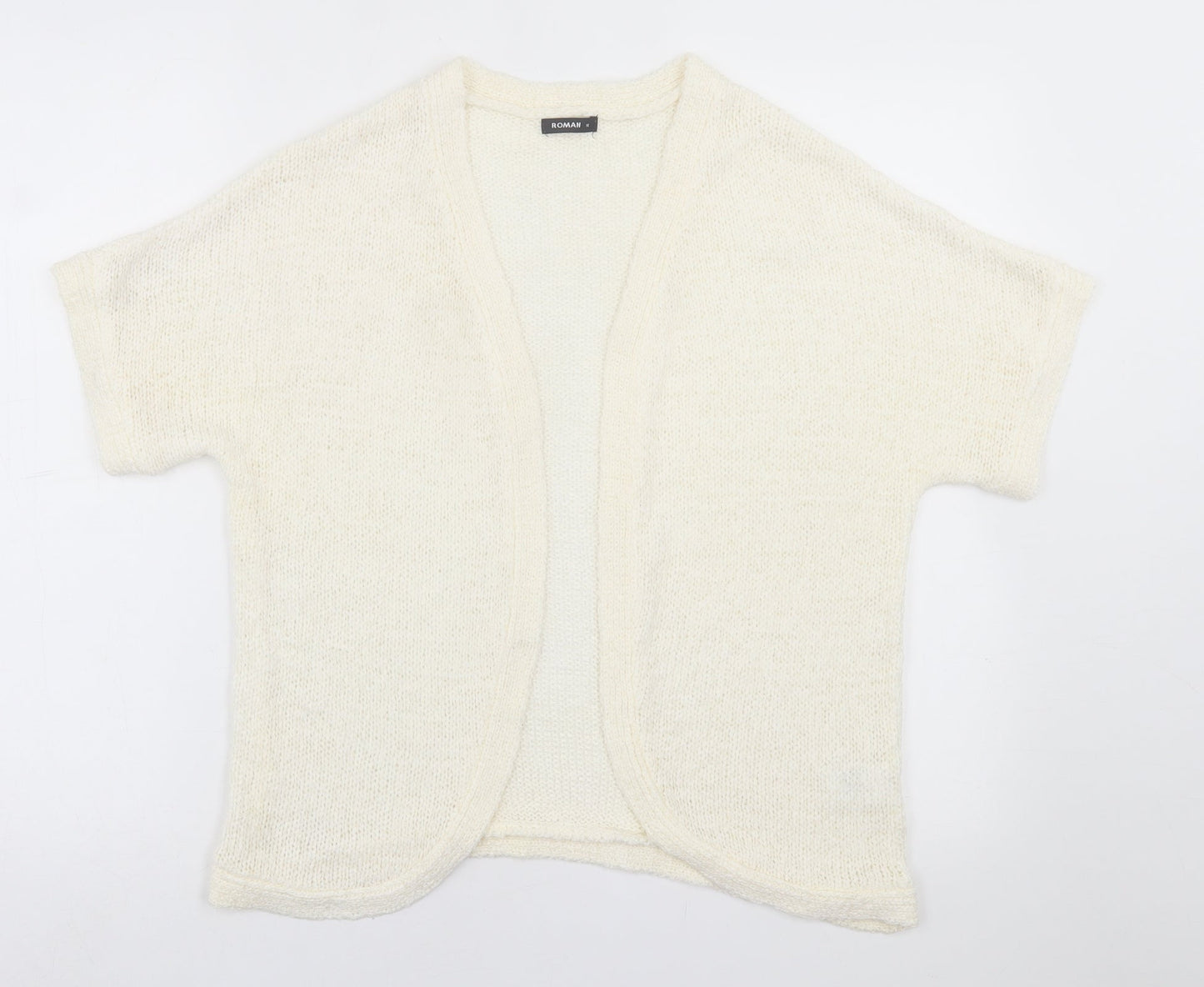 Womens UK Size 14 Roman Ivory Cardigan Jumper