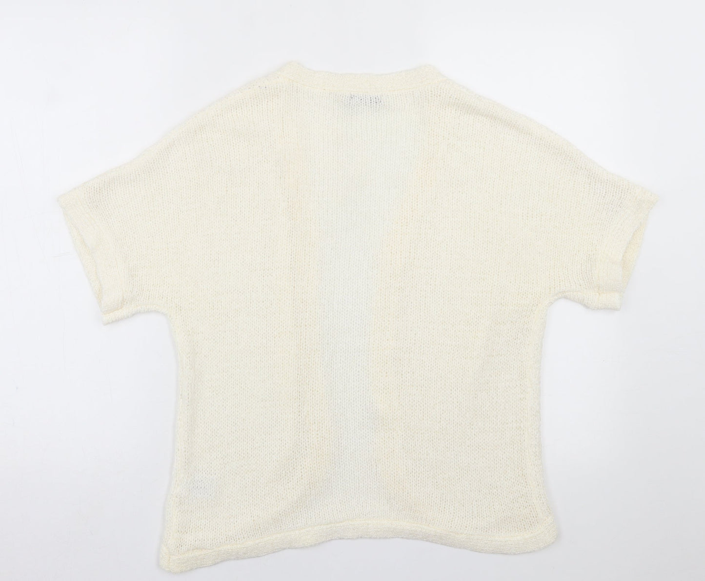 Womens UK Size 14 Roman Ivory Cardigan Jumper