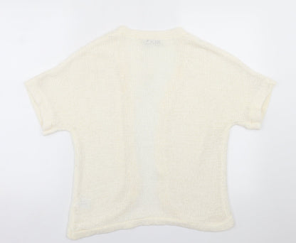 Womens UK Size 14 Roman Ivory Cardigan Jumper