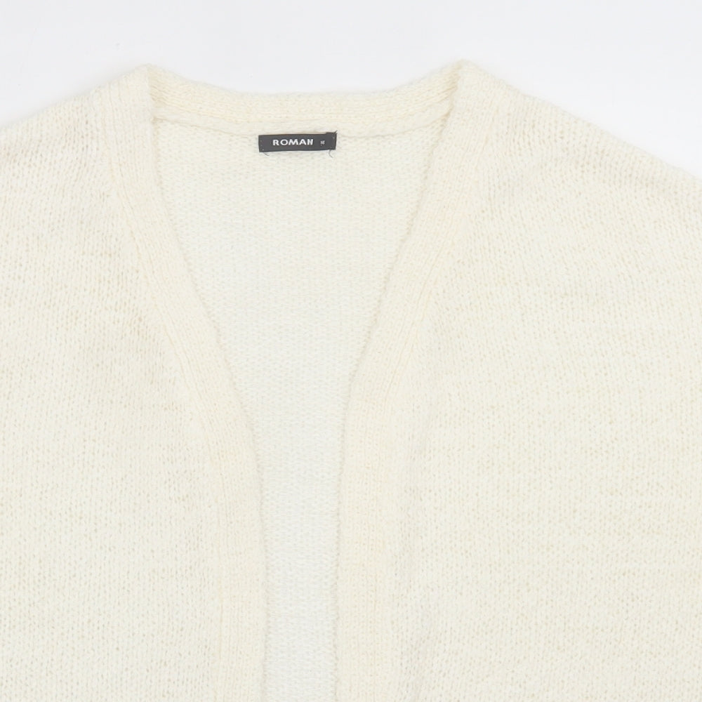 Womens UK Size 14 Roman Ivory Cardigan Jumper