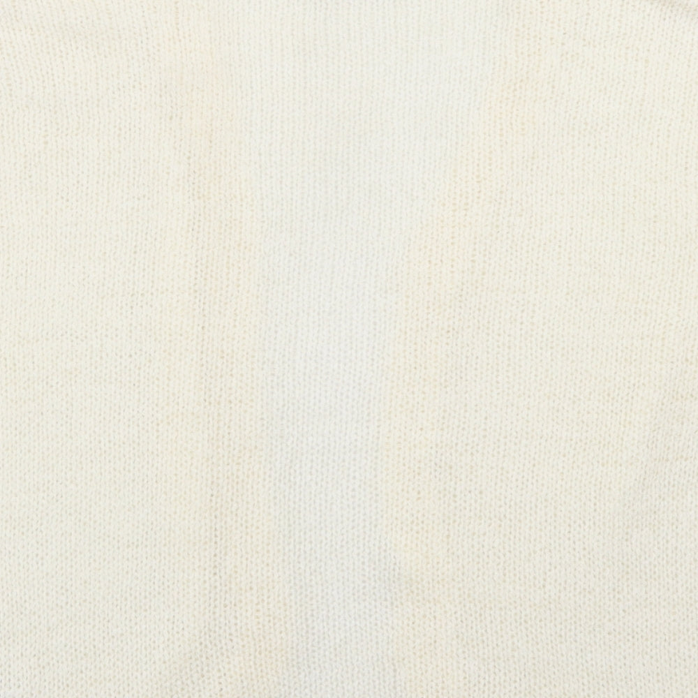 Womens UK Size 14 Roman Ivory Cardigan Jumper